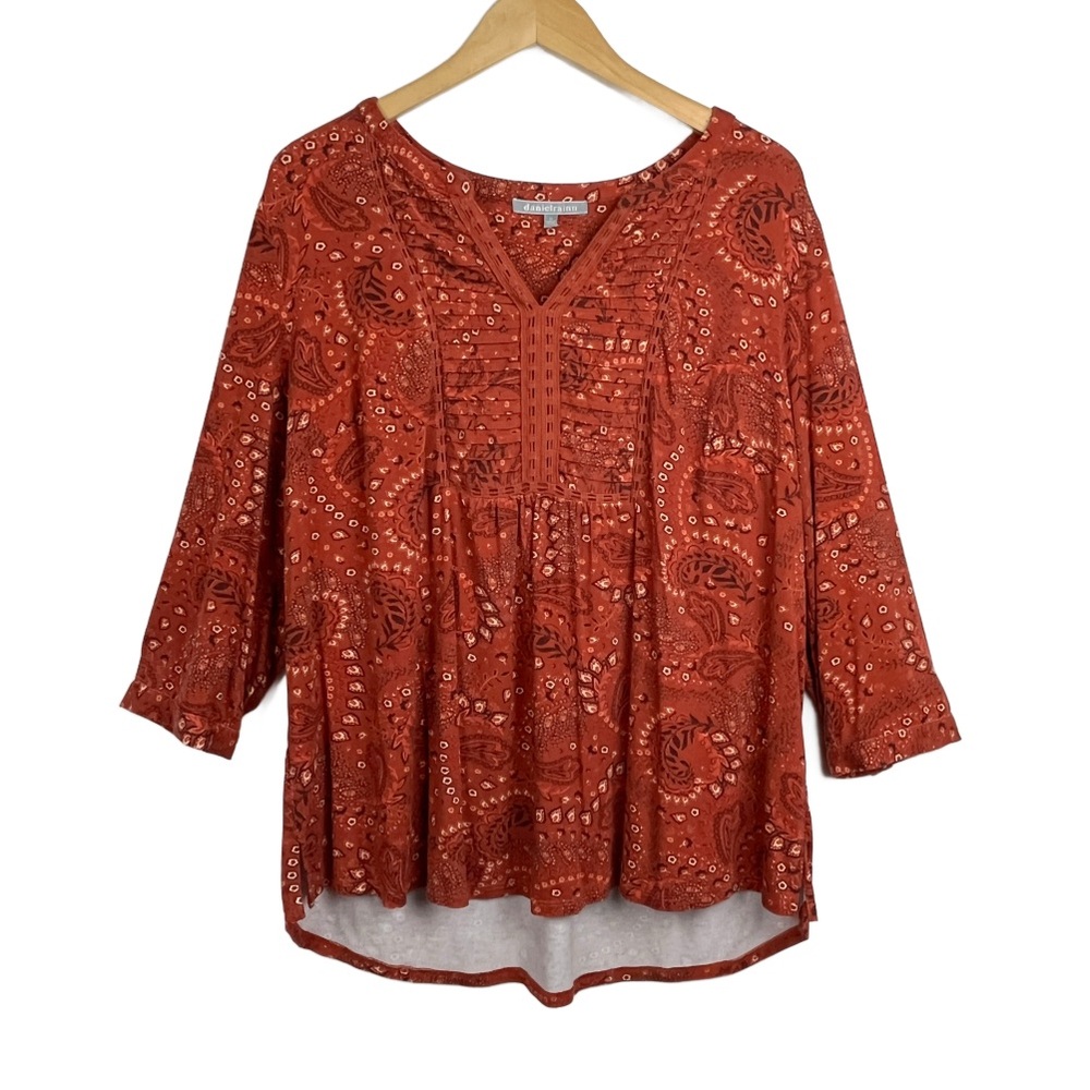 Daniel Rainn‎ Burnt Orange Peasant Blouse